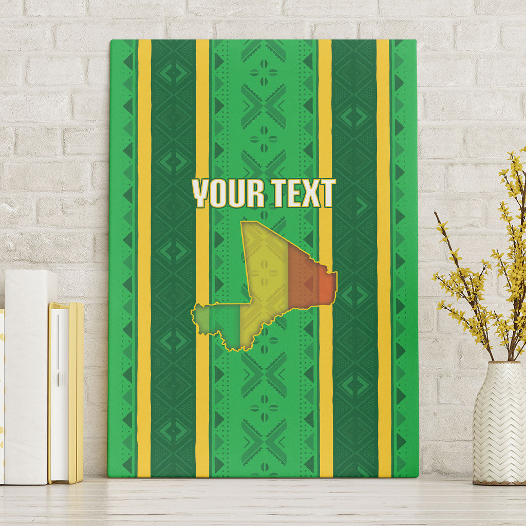 Mali Basketball Custom Canvas Wall Art Mud Cloth Bogolan Pattern