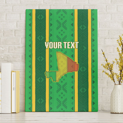 Mali Basketball Custom Canvas Wall Art Mud Cloth Bogolan Pattern
