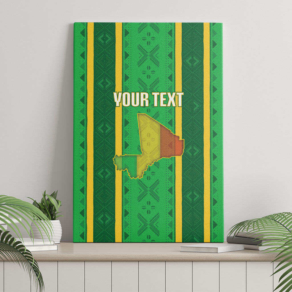 Mali Basketball Custom Canvas Wall Art Mud Cloth Bogolan Pattern