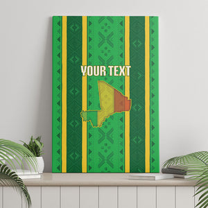 Mali Basketball Custom Canvas Wall Art Mud Cloth Bogolan Pattern