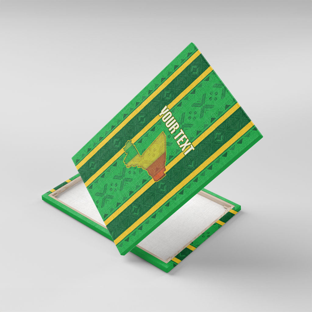 Mali Basketball Custom Canvas Wall Art Mud Cloth Bogolan Pattern