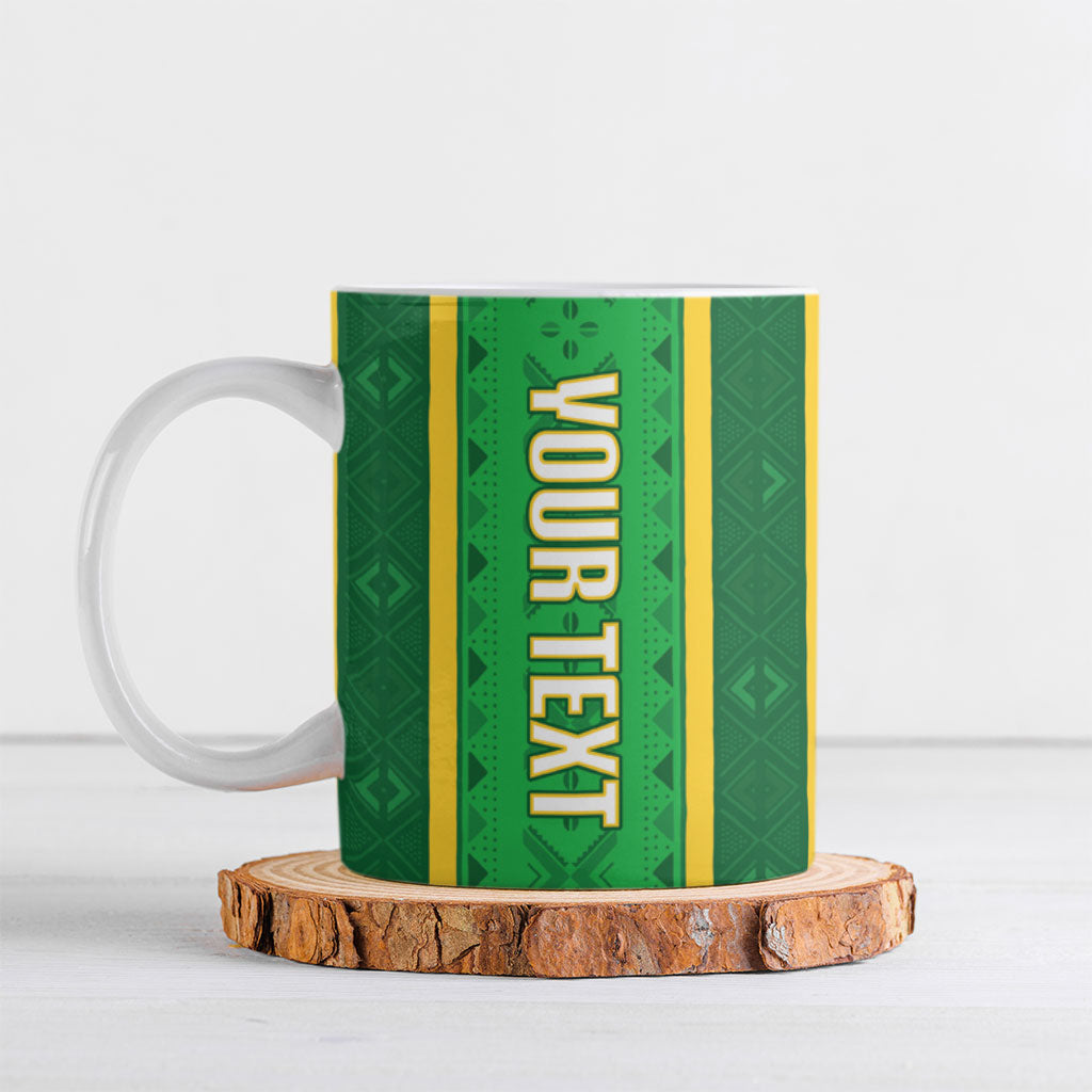 Mali Basketball Custom Ceramic Mug Mud Cloth Bogolan Pattern