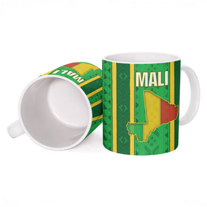 Mali Basketball Custom Ceramic Mug Mud Cloth Bogolan Pattern