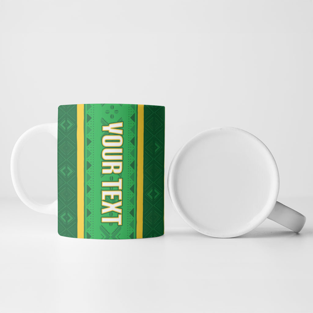 Mali Basketball Custom Ceramic Mug Mud Cloth Bogolan Pattern