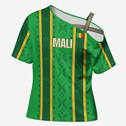 Mali Basketball Custom Cross Shoulder Shirt Mud Cloth Bogolan Pattern