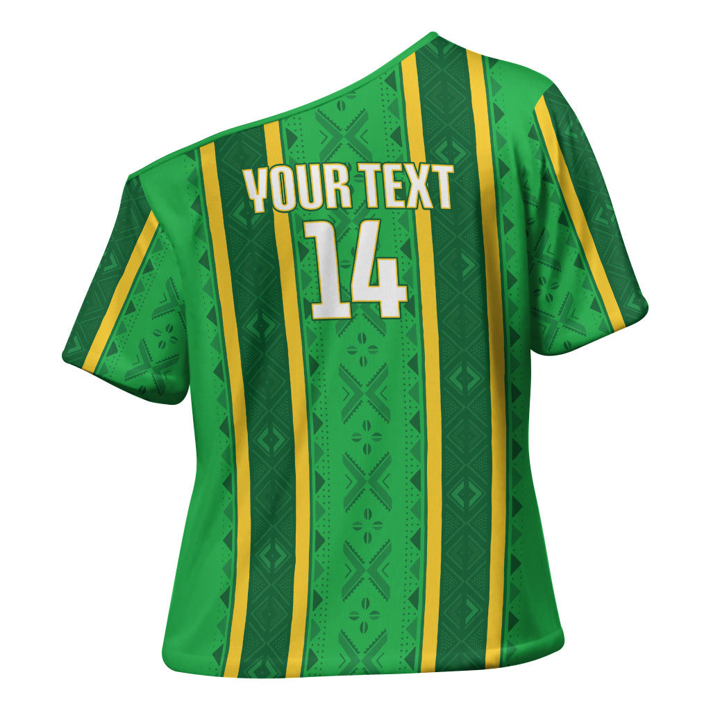 Mali Basketball Custom Cross Shoulder Shirt Mud Cloth Bogolan Pattern