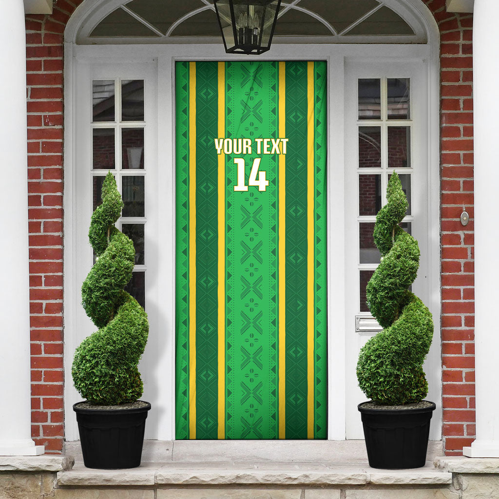 Mali Basketball Custom Door Cover Mud Cloth Bogolan Pattern