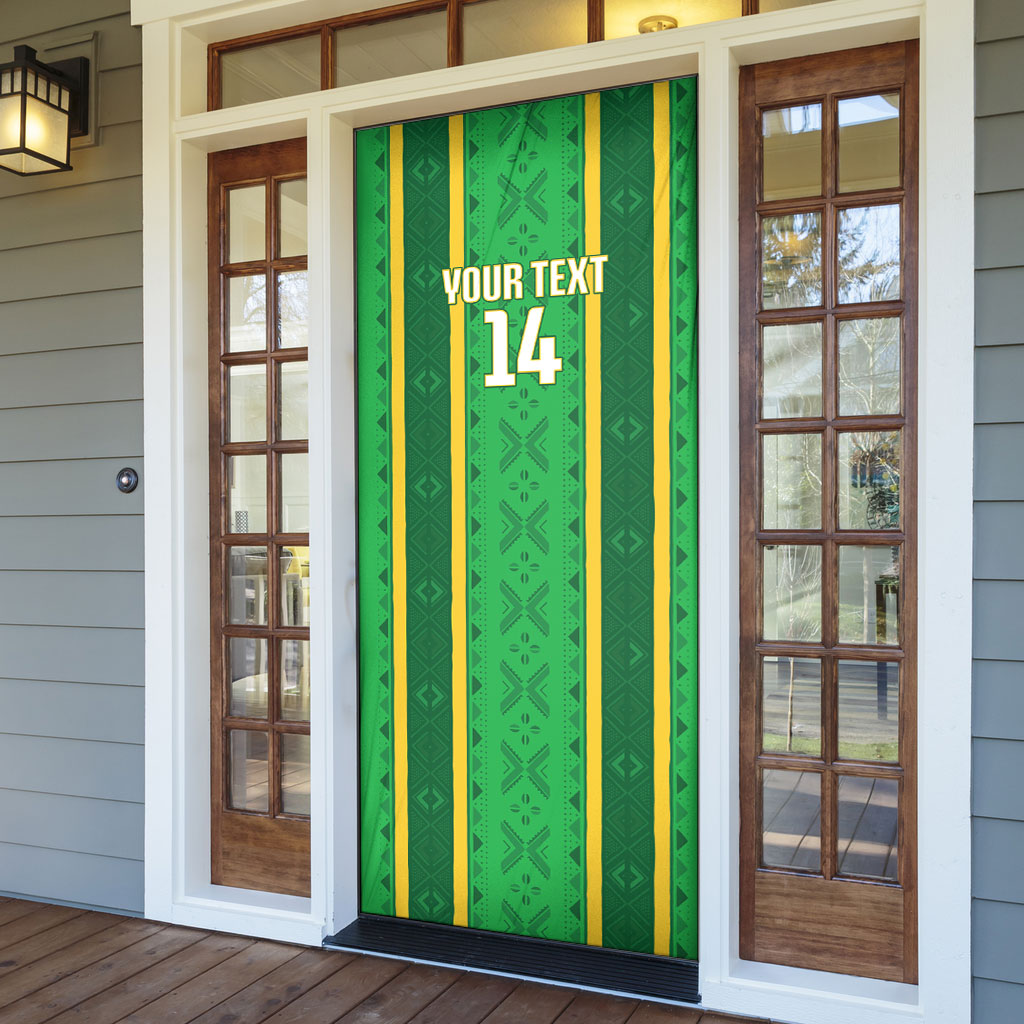 Mali Basketball Custom Door Cover Mud Cloth Bogolan Pattern