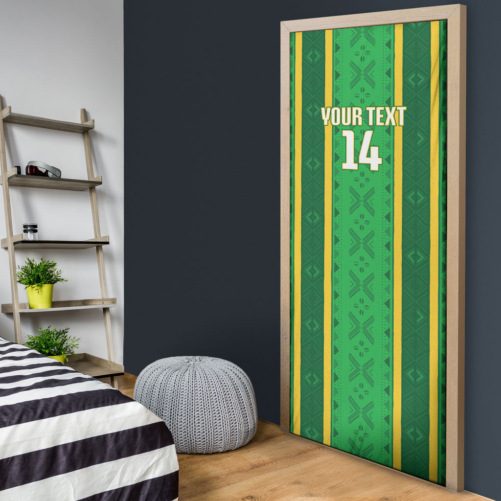 Mali Basketball Custom Door Cover Mud Cloth Bogolan Pattern