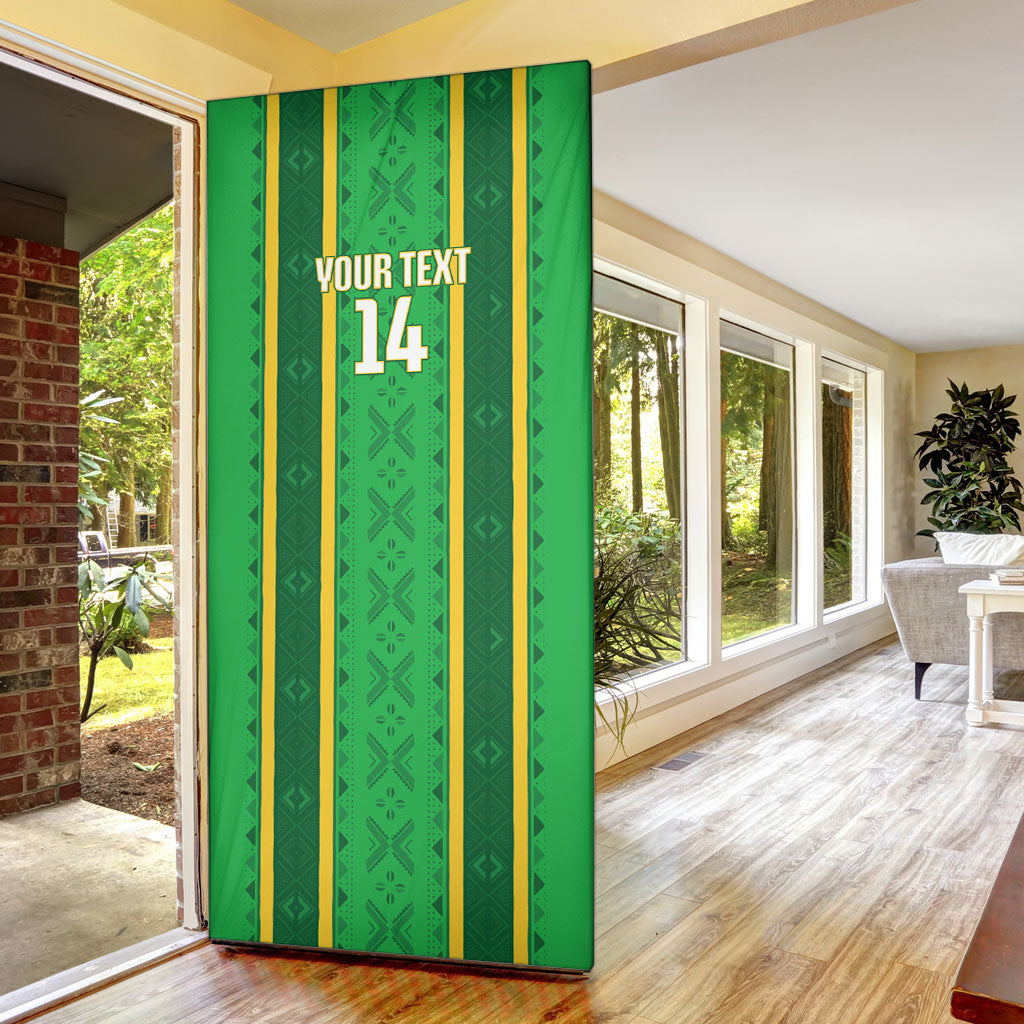Mali Basketball Custom Door Cover Mud Cloth Bogolan Pattern