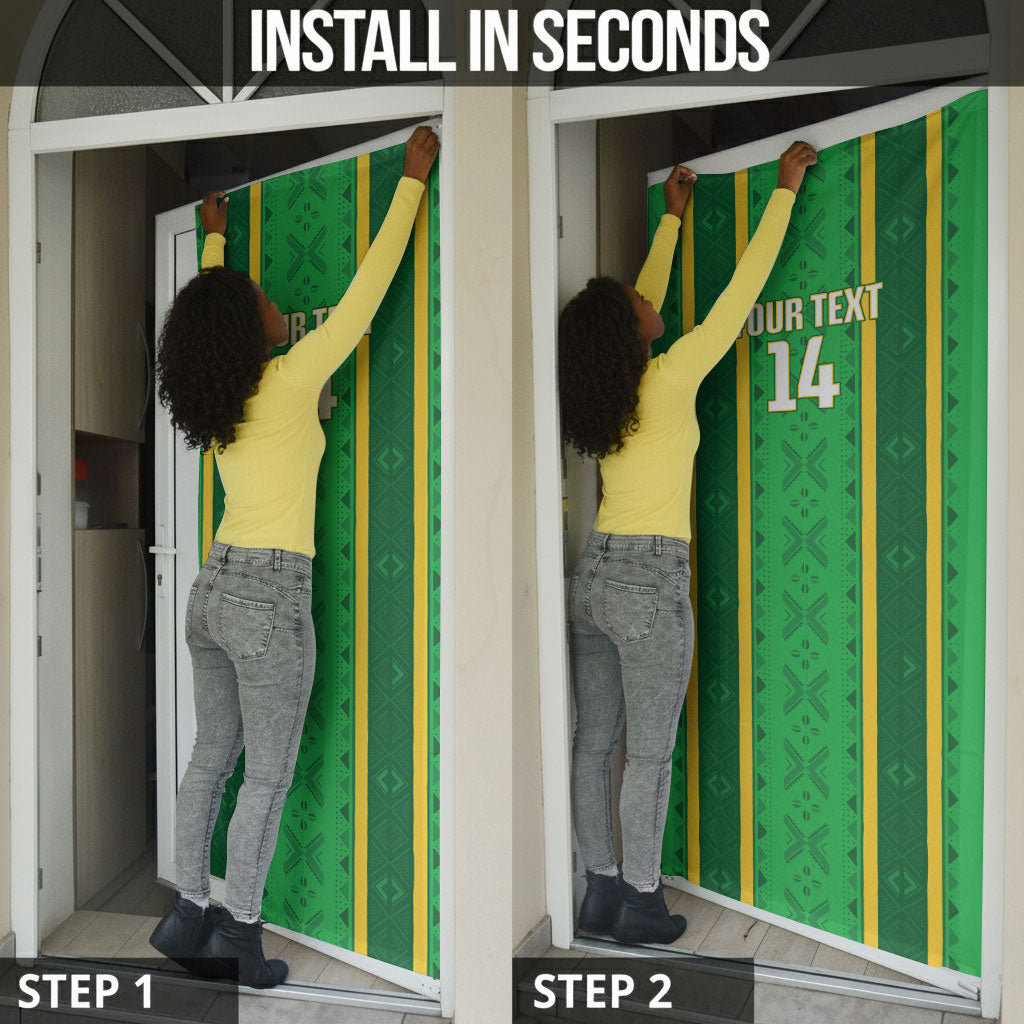 Mali Basketball Custom Door Cover Mud Cloth Bogolan Pattern