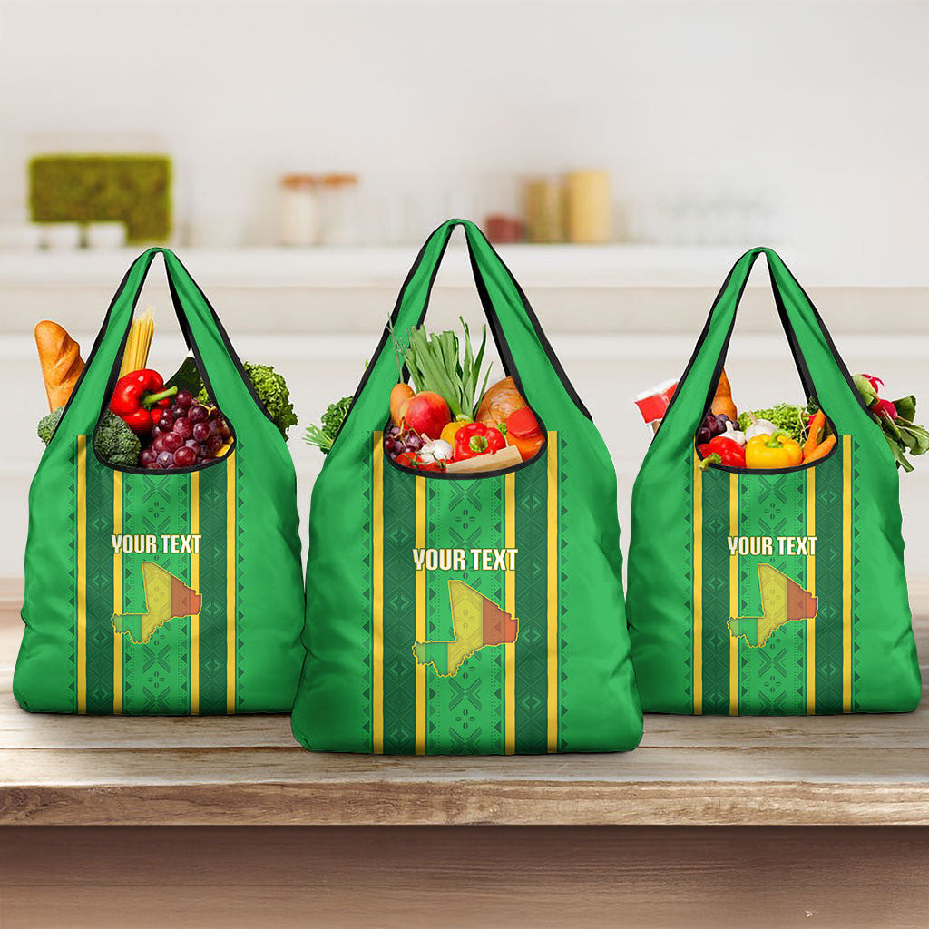 Mali Basketball Custom Grocery Bag Mud Cloth Bogolan Pattern