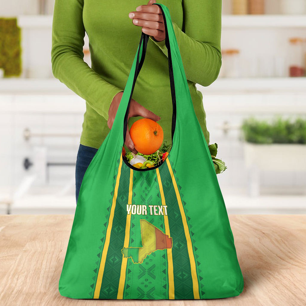 Mali Basketball Custom Grocery Bag Mud Cloth Bogolan Pattern