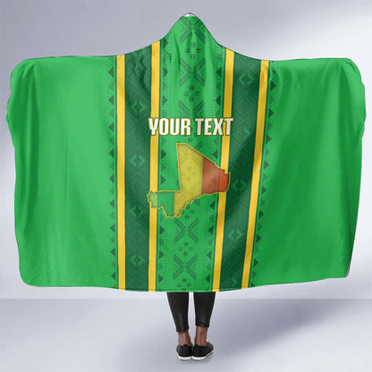 Mali Basketball Custom Hooded Blanket Mud Cloth Bogolan Pattern