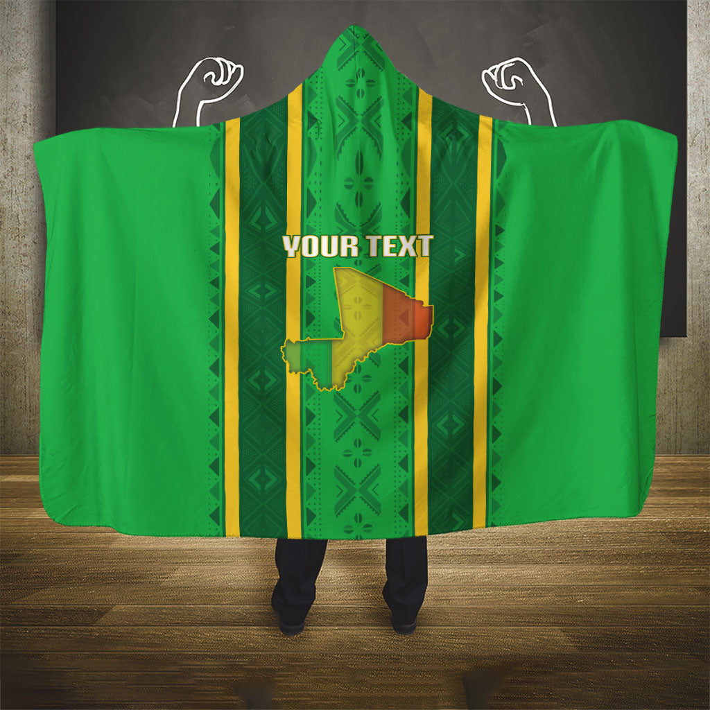Mali Basketball Custom Hooded Blanket Mud Cloth Bogolan Pattern