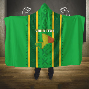 Mali Basketball Custom Hooded Blanket Mud Cloth Bogolan Pattern