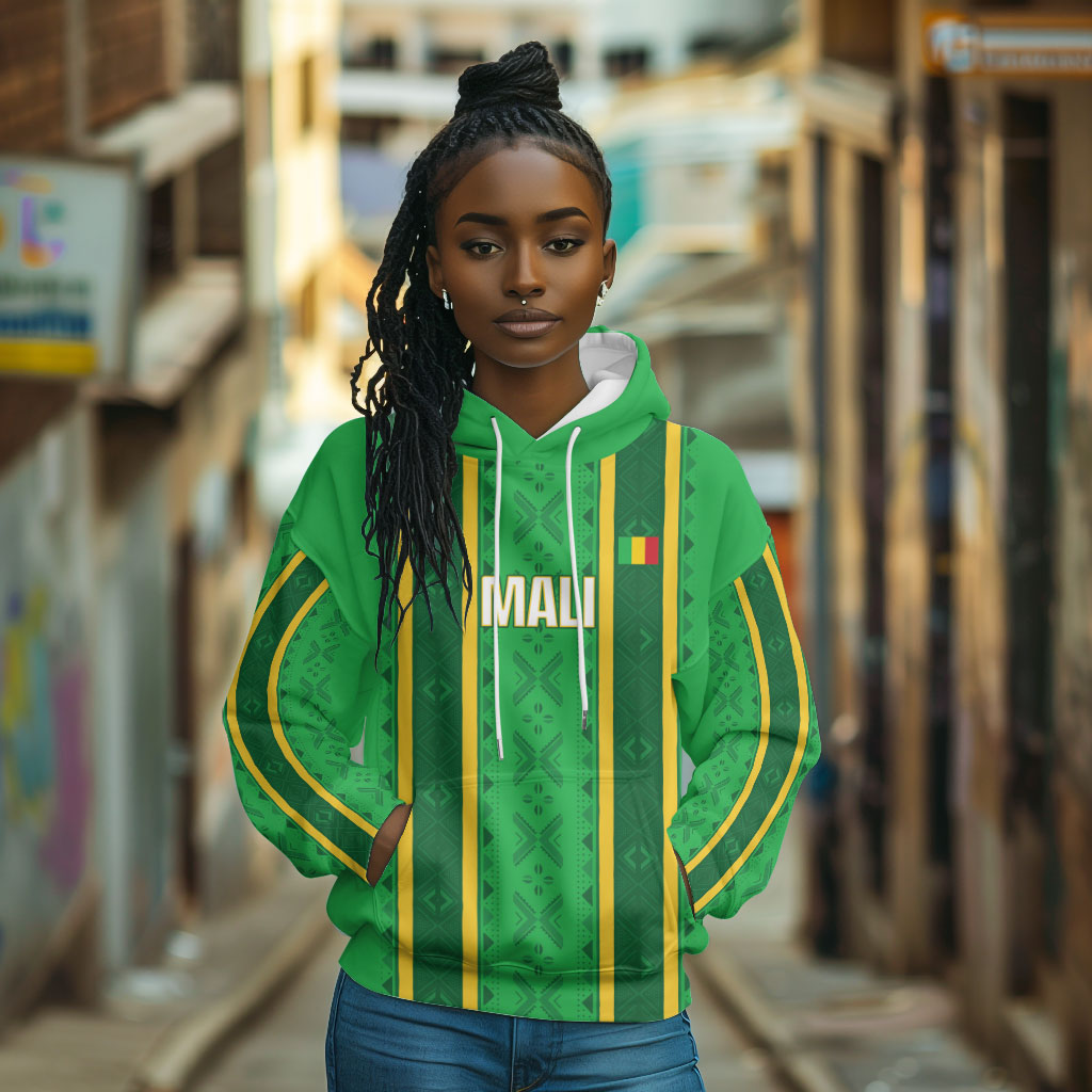 Mali Basketball Custom Hoodie Mud Cloth Bogolan Pattern
