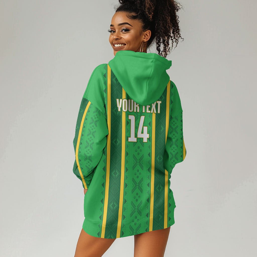 Mali Basketball Custom Hoodie Dress Mud Cloth Bogolan Pattern