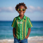Mali Basketball Custom Kid Hawaiian Shirt Mud Cloth Bogolan Pattern