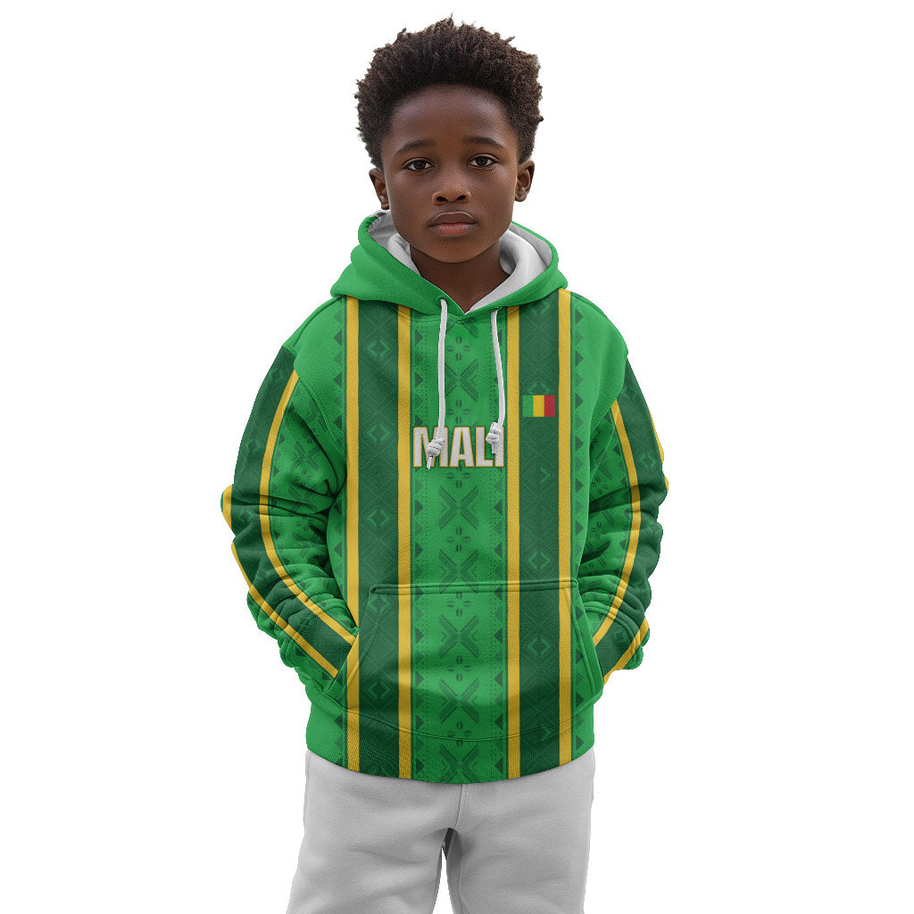 Mali Basketball Custom Kid Hoodie Mud Cloth Bogolan Pattern