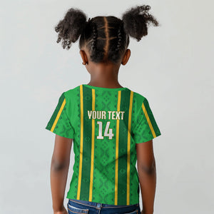 Mali Basketball Custom Kid T shirt Mud Cloth Bogolan Pattern