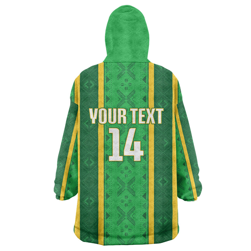 Mali Basketball Custom Kid Wearable Blanket Hoodie Mud Cloth Bogolan Pattern