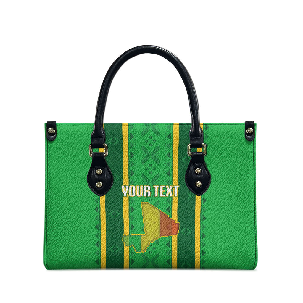 Mali Basketball Custom Leather Bag Mud Cloth Bogolan Pattern