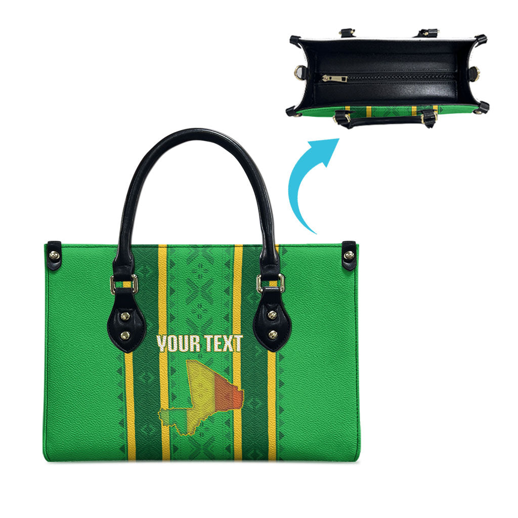 Mali Basketball Custom Leather Bag Mud Cloth Bogolan Pattern