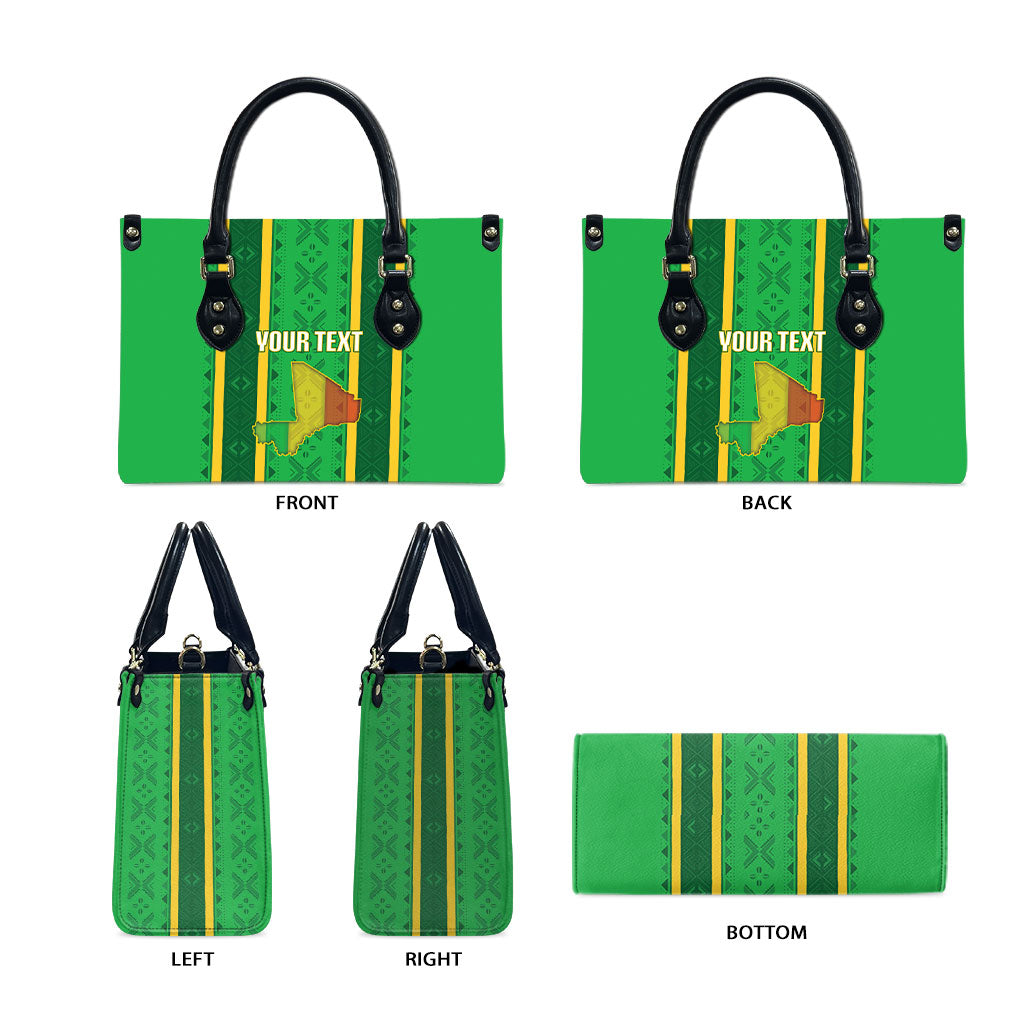 Mali Basketball Custom Leather Bag Mud Cloth Bogolan Pattern