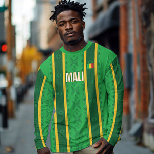 Mali Basketball Custom Long Sleeve Shirt Mud Cloth Bogolan Pattern