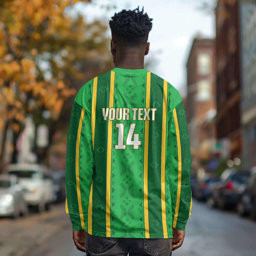 Mali Basketball Custom Long Sleeve Shirt Mud Cloth Bogolan Pattern