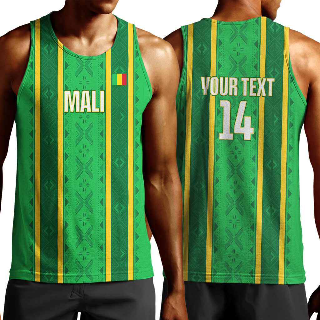 Mali Basketball Custom Men Tank Top Mud Cloth Bogolan Pattern