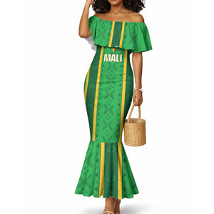 Mali Basketball Custom Mermaid Dress Mud Cloth Bogolan Pattern