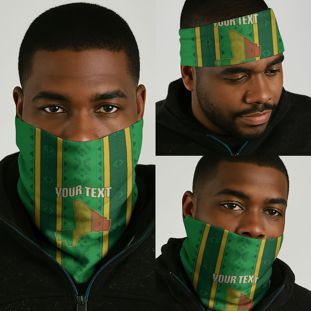 Mali Basketball Custom Neck Gaiter Mud Cloth Bogolan Pattern