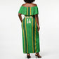 Mali Basketball Custom Off Shoulder Maxi Dress Mud Cloth Bogolan Pattern