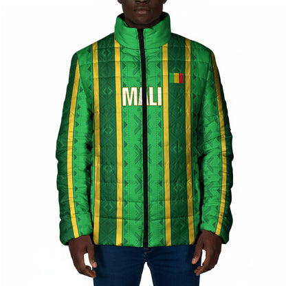Mali Basketball Custom Padded Jacket Mud Cloth Bogolan Pattern