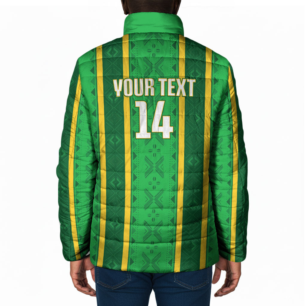 Mali Basketball Custom Padded Jacket Mud Cloth Bogolan Pattern