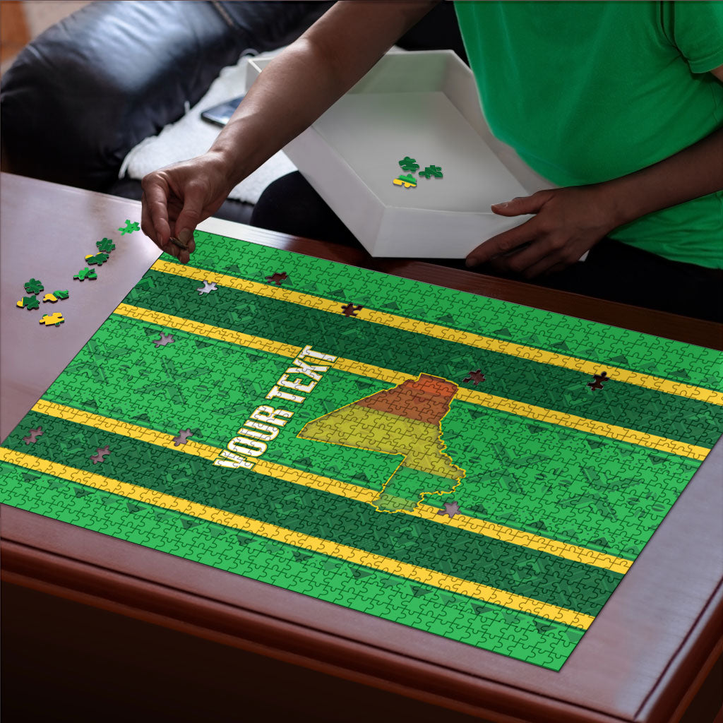 Mali Basketball Custom Puzzle Mud Cloth Bogolan Pattern