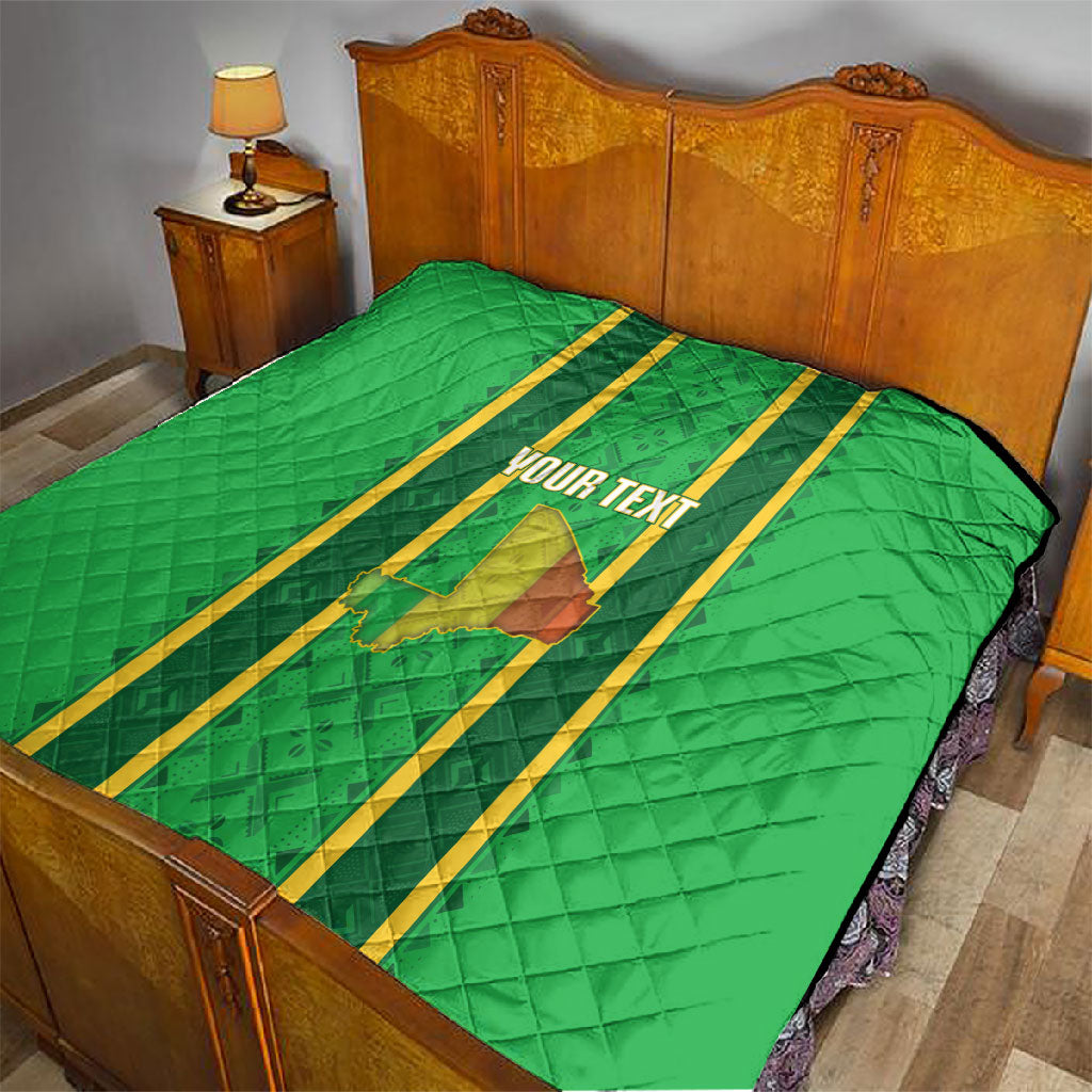 Mali Basketball Custom Quilt Mud Cloth Bogolan Pattern