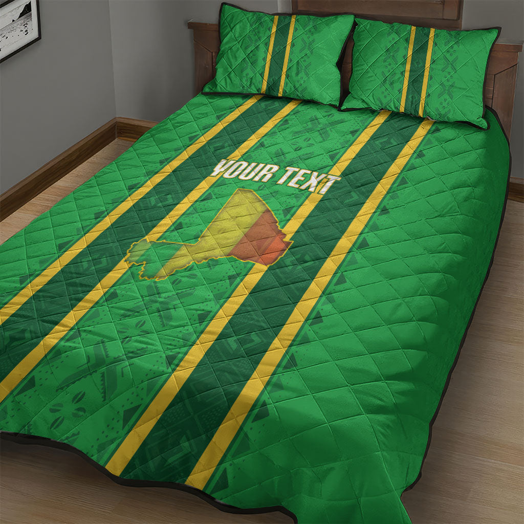 Mali Basketball Custom Quilt Bed Set Mud Cloth Bogolan Pattern