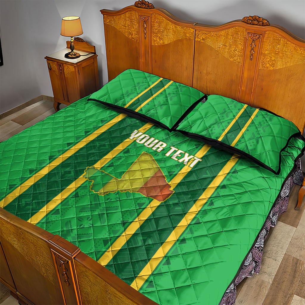 Mali Basketball Custom Quilt Bed Set Mud Cloth Bogolan Pattern