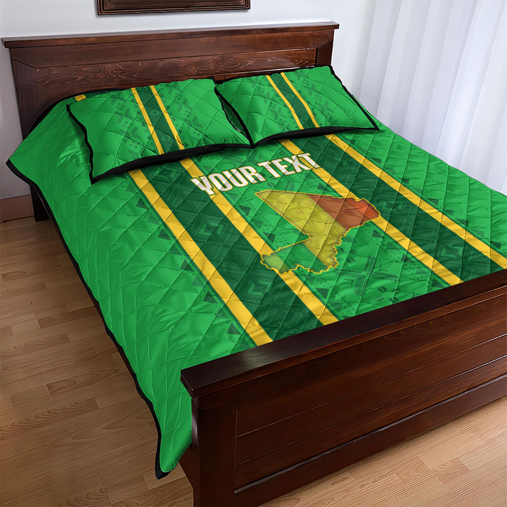Mali Basketball Custom Quilt Bed Set Mud Cloth Bogolan Pattern