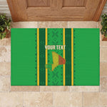 Mali Basketball Custom Rubber Doormat Mud Cloth Bogolan Pattern