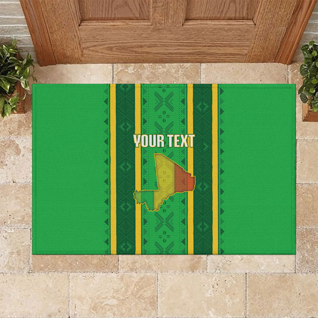 Mali Basketball Custom Rubber Doormat Mud Cloth Bogolan Pattern