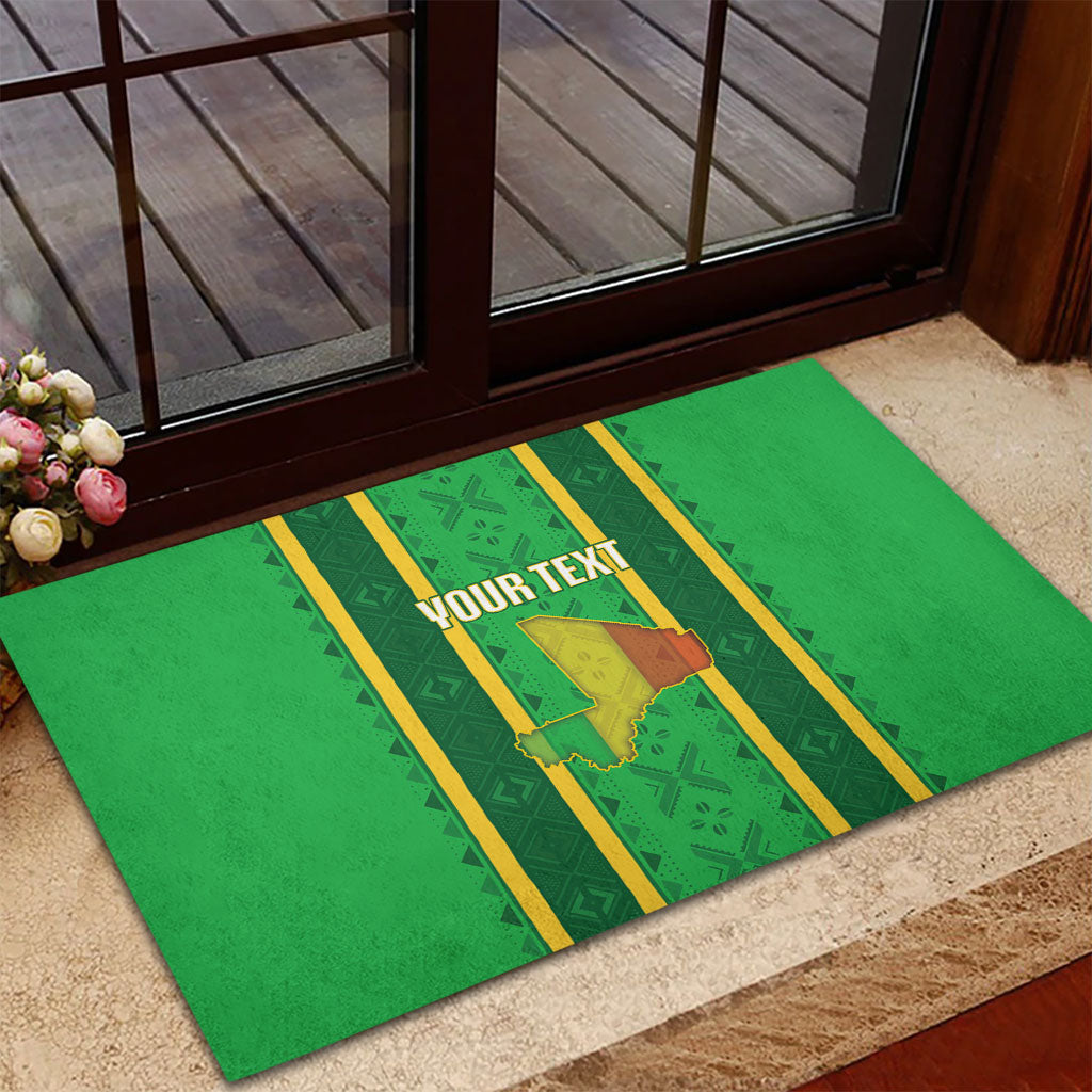 Mali Basketball Custom Rubber Doormat Mud Cloth Bogolan Pattern