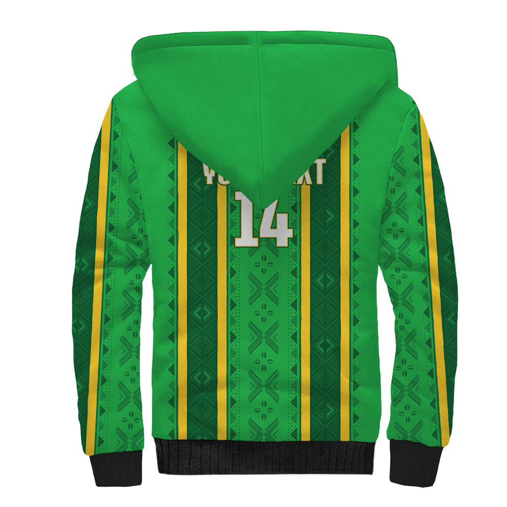 Mali Basketball Custom Sherpa Hoodie Mud Cloth Bogolan Pattern