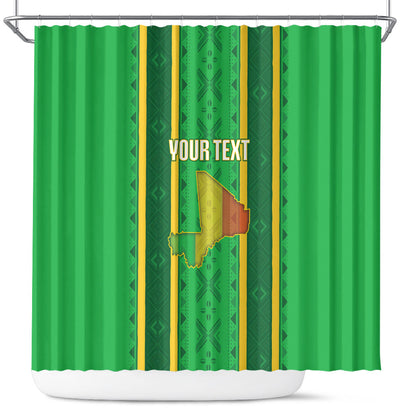 Mali Basketball Custom Shower Curtain Mud Cloth Bogolan Pattern