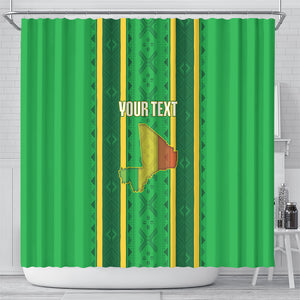 Mali Basketball Custom Shower Curtain Mud Cloth Bogolan Pattern