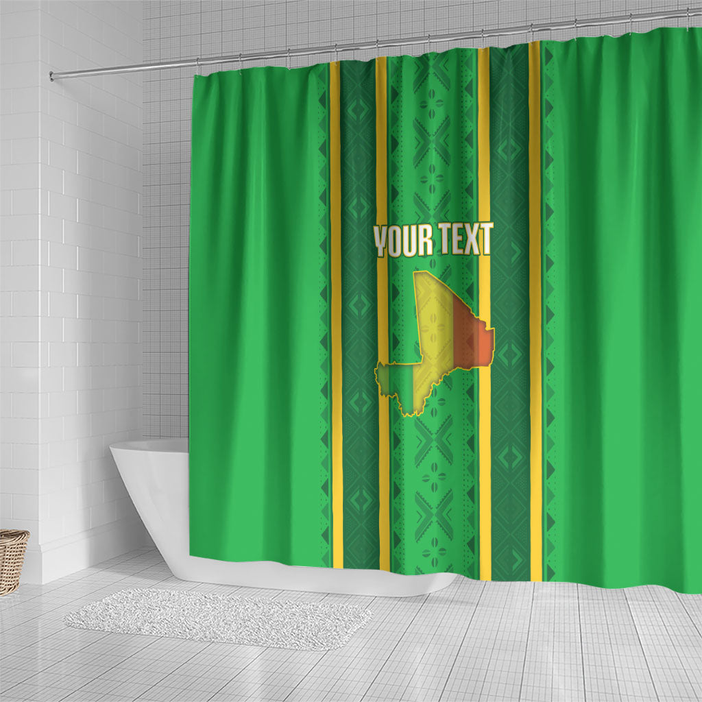 Mali Basketball Custom Shower Curtain Mud Cloth Bogolan Pattern