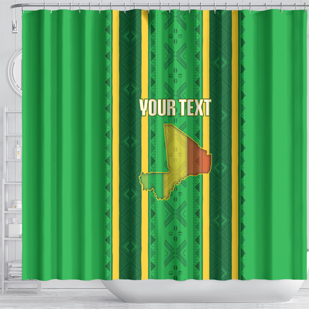 Mali Basketball Custom Shower Curtain Mud Cloth Bogolan Pattern